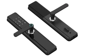 Poignée de porte électronique RFID pour le contrôle d’accès par carte d’empreinte digitale, serrure de porte intelligente SecureEntry-HL300