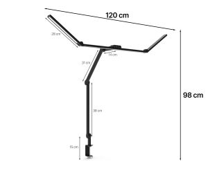 Schreibtischlampe für Arbeit und Zuhause, verstellbar, HDWR LumixDesk-13