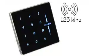 Įeigos kontrolės skaitytuvas RFID kortelei ir slaptažodžiui, 125 kHz, Wiegand 26/34, DC 9V-16V , elegantiškas SecureEntry-AC800LF