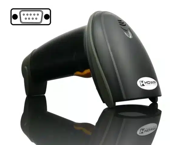 Wired 1D laser barcode scanner, with RS232 interface HD42
