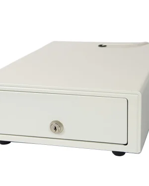 Cajón portamonedas para monedas y billetes blanco, compacto, RJ12, 6/12V SecureTill-250FW