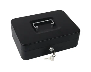 Cutie de bani din oțel negru, blocabilă HDWR HD-CB15