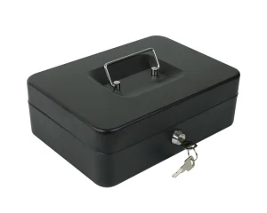 Cutie de bani din oțel negru, blocabilă HDWR HD-CB15