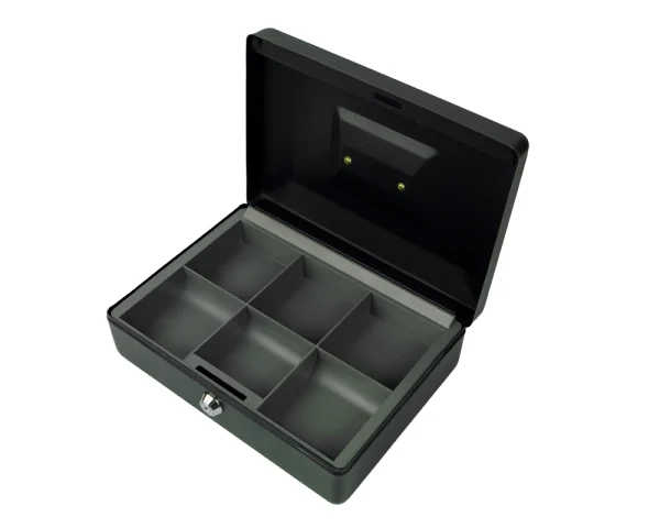 Caja para monedas y otros medios de pago, doble fondo HDWR HD-CB25-6