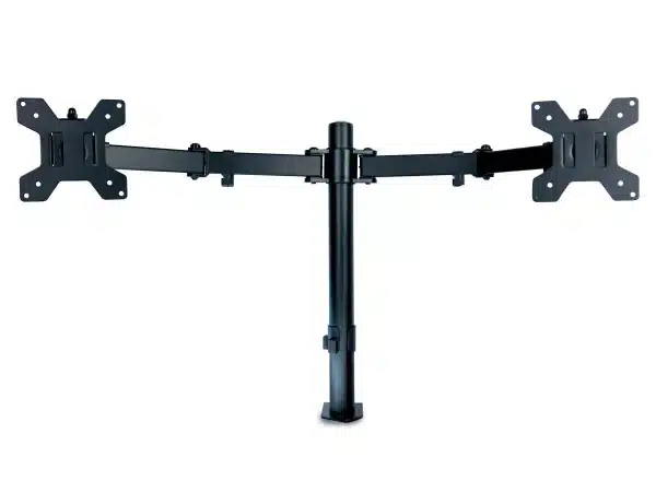 Stolní držák pro dva monitory, ocel, standard VESA, manuální nastavení, SolidHand UM02
