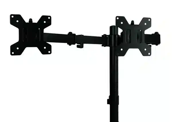Stolní držák pro dva monitory, ocel, standard VESA, manuální nastavení, SolidHand UM02